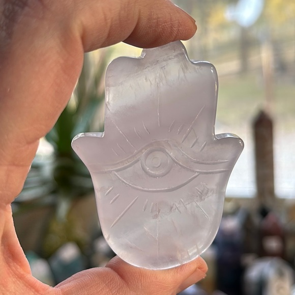 🎄SALE🎄Clear Quartz Crystal Hamsa! - Picture 1 of 3
